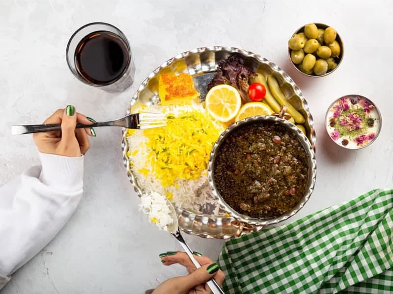 چلو جوجه غذای انصار