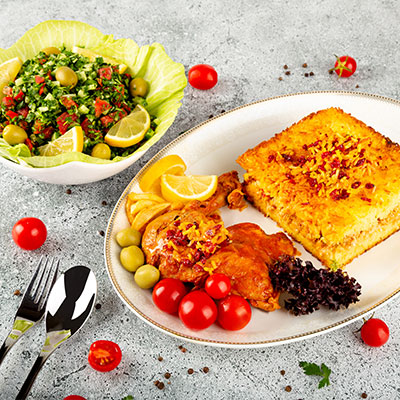 چلو جوجه غذای انصار