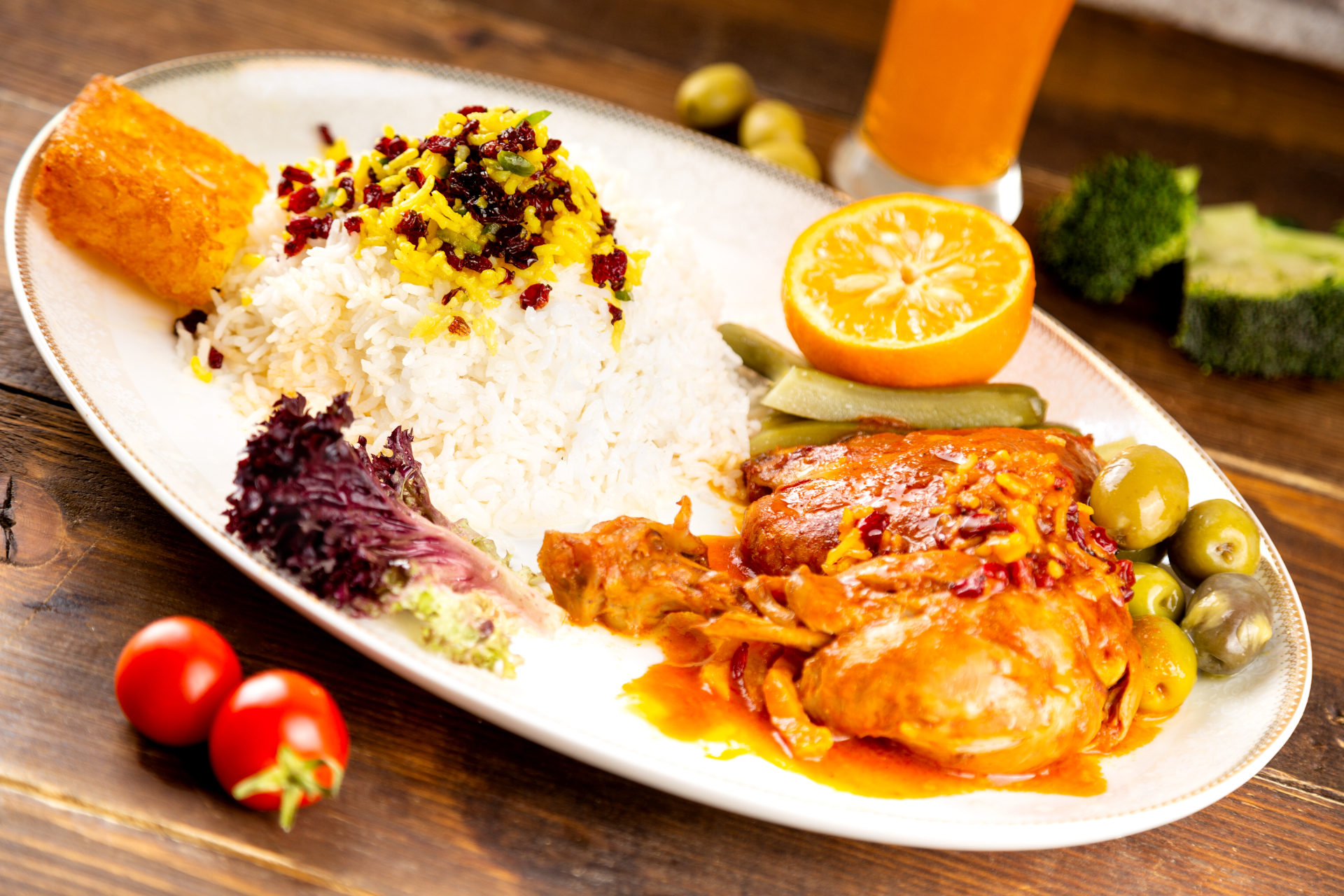 چلو جوجه غذای انصار